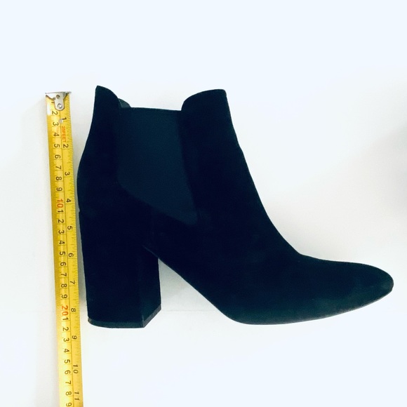 Cole Haan - Black Suede Boots with 3 Inch Block Heel - Great Condition - Picture 3 of 15